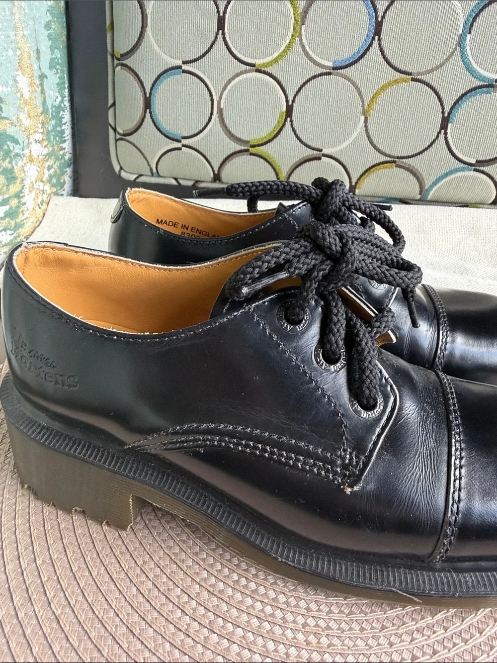 Dr. Martens Kids Black Leather Lace-Up Dress Shoes Size 3